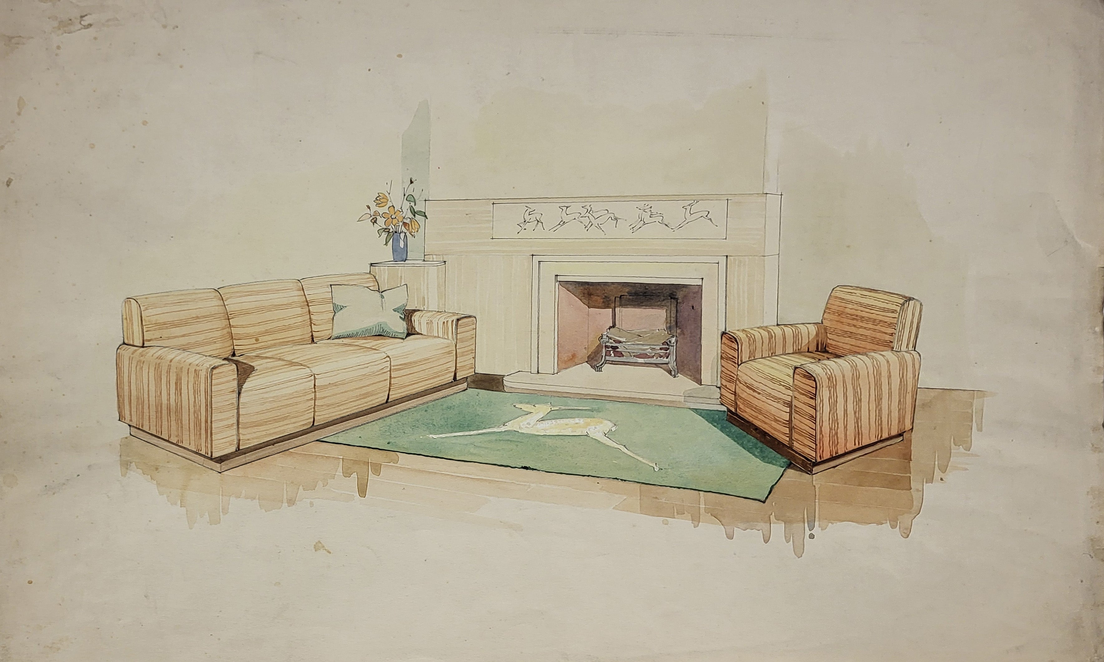 Maple & Co - Art Deco Drawing Room Design, c. 1920 – McEwing-Sexton ...