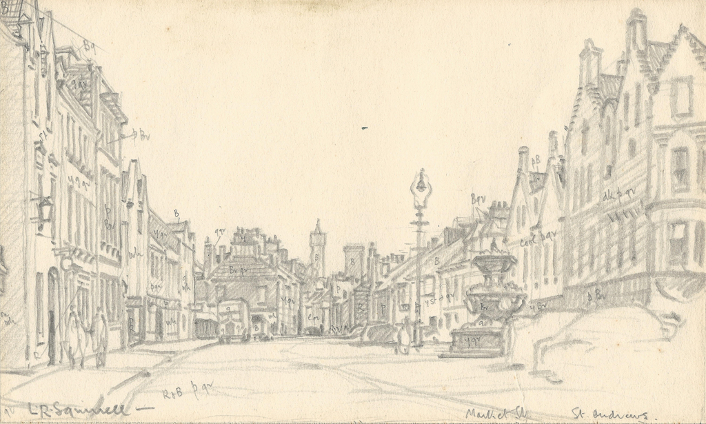 Squirrel, Leonard (1893-1979) - Market Street, St Andrews, c. 1964