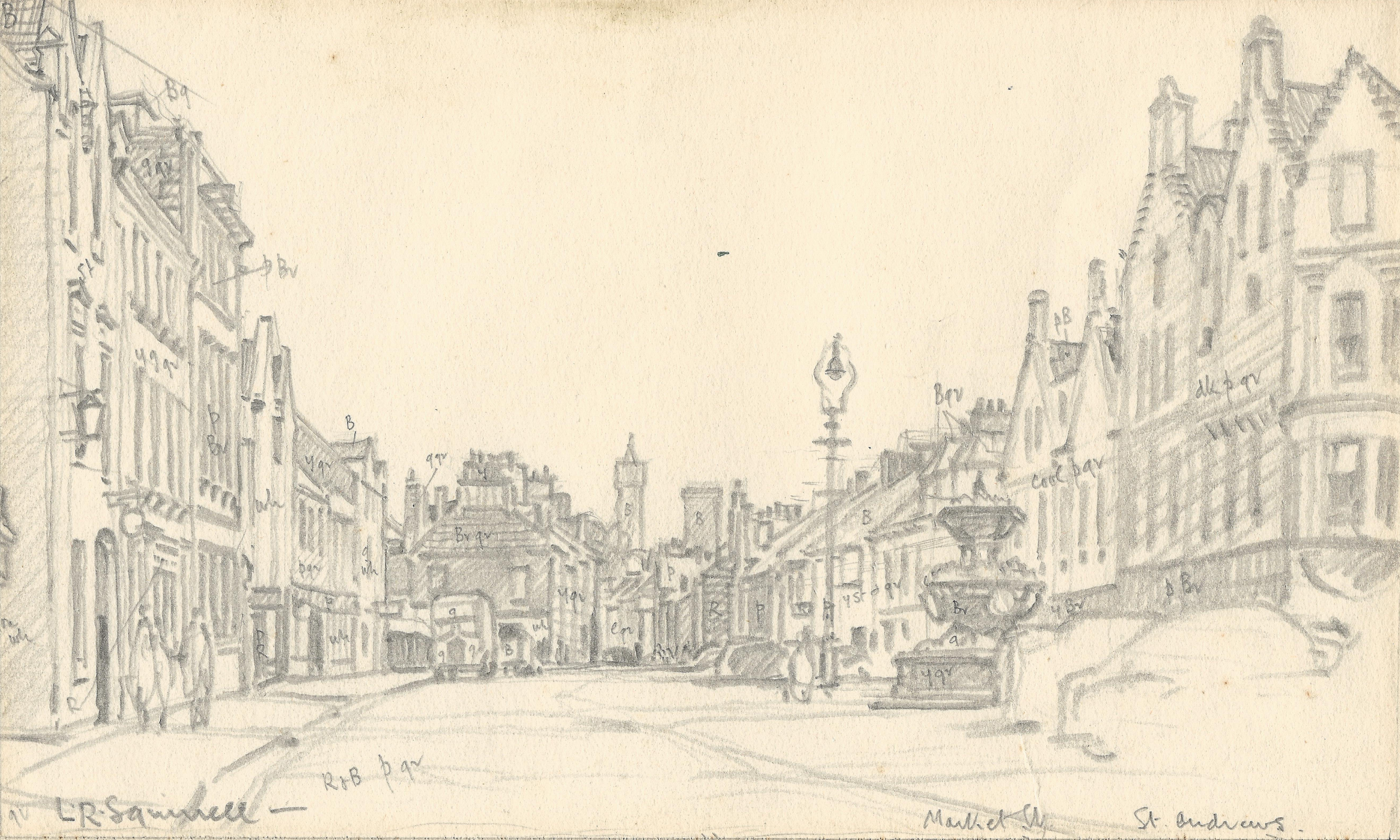 Squirrel, Leonard (1893-1979) - Market Street, St Andrews, c. 1964