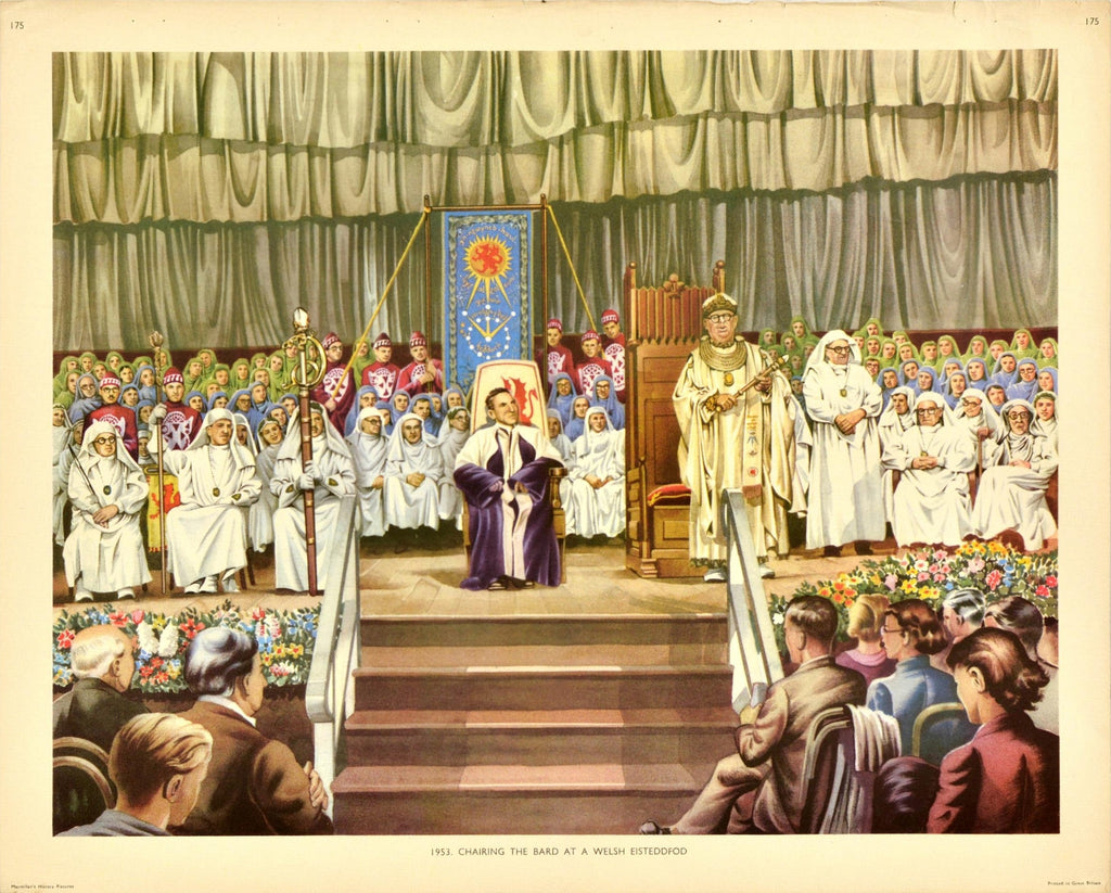 Macmillan - Chairing the Bard at a Welsh Eisteddfod, c. 1955