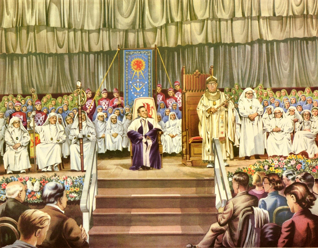 Macmillan - Chairing the Bard at a Welsh Eisteddfod, c. 1955