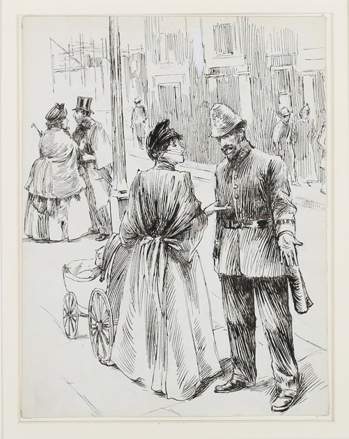 Keane, Charles (1823-1891) - Dickensian Street, c. 1870