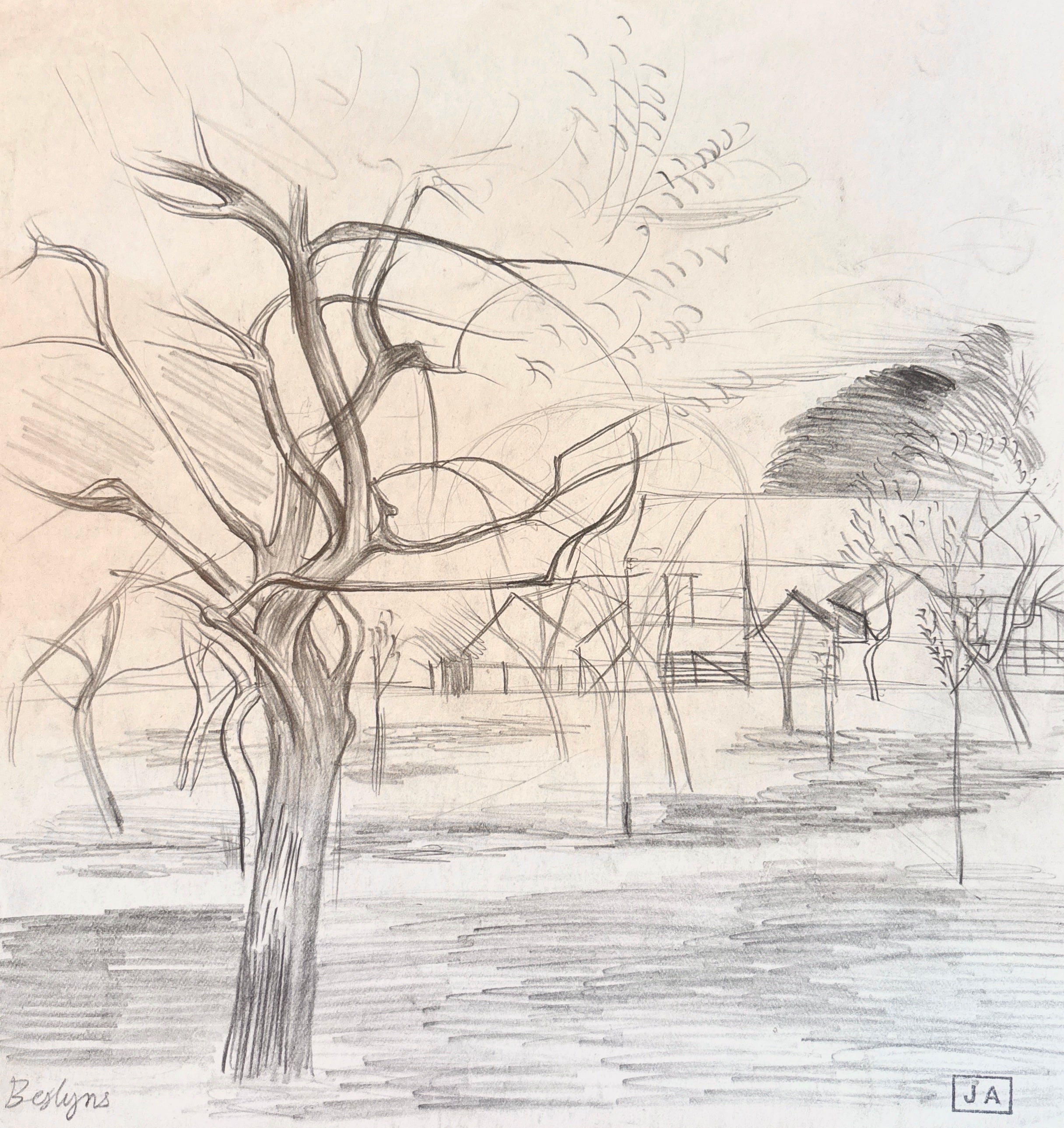 Aldridge, John (1905-1983) - Beslyns Fruit Trees in Winter, c. 1950