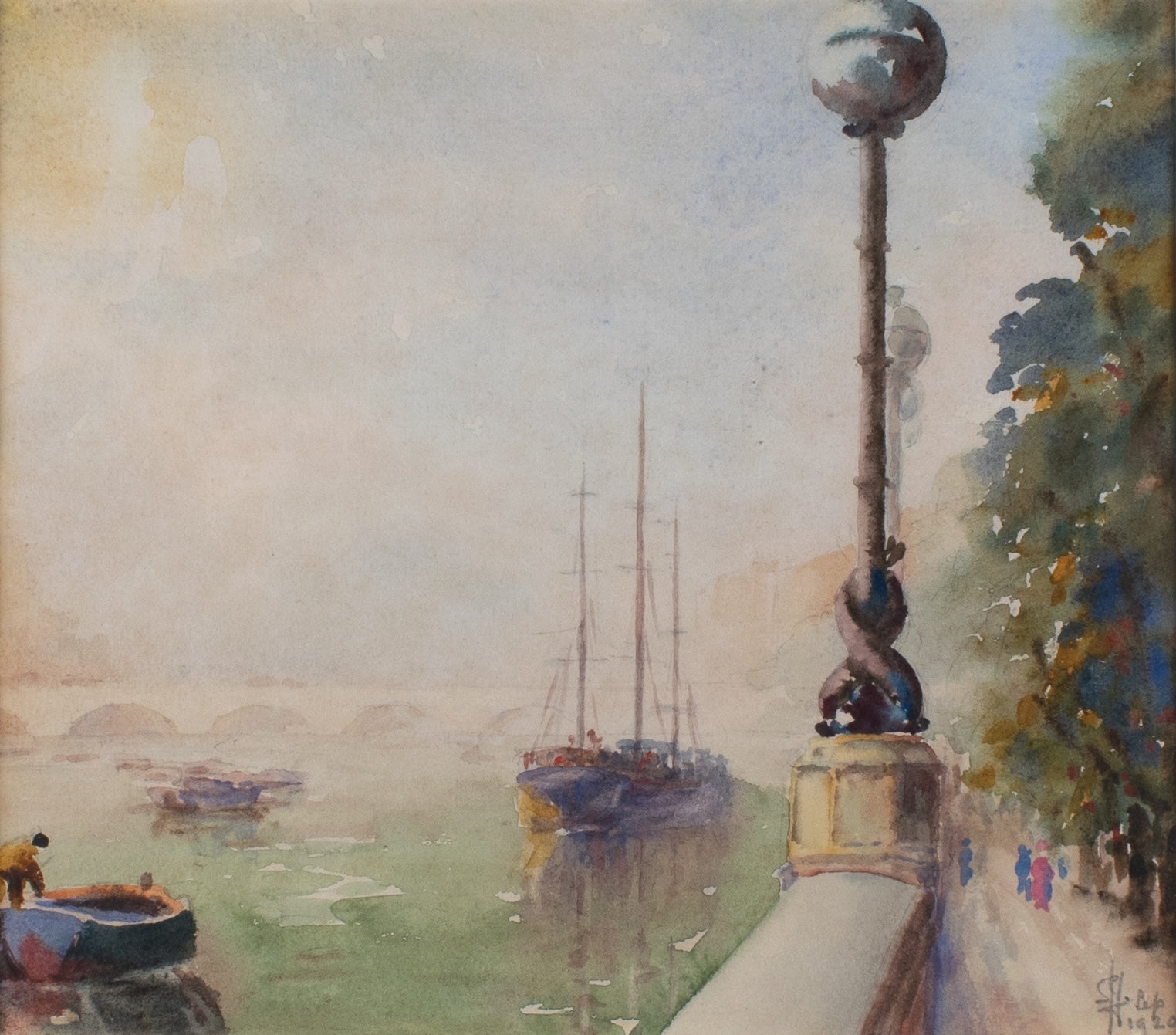 Unknown - View of the Embankment, 1920