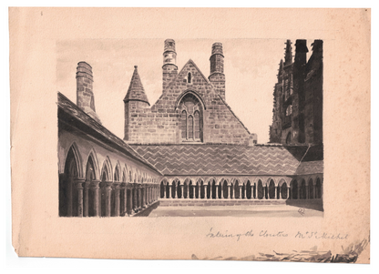 Interior of the Cloisters at Mont Saint Michel