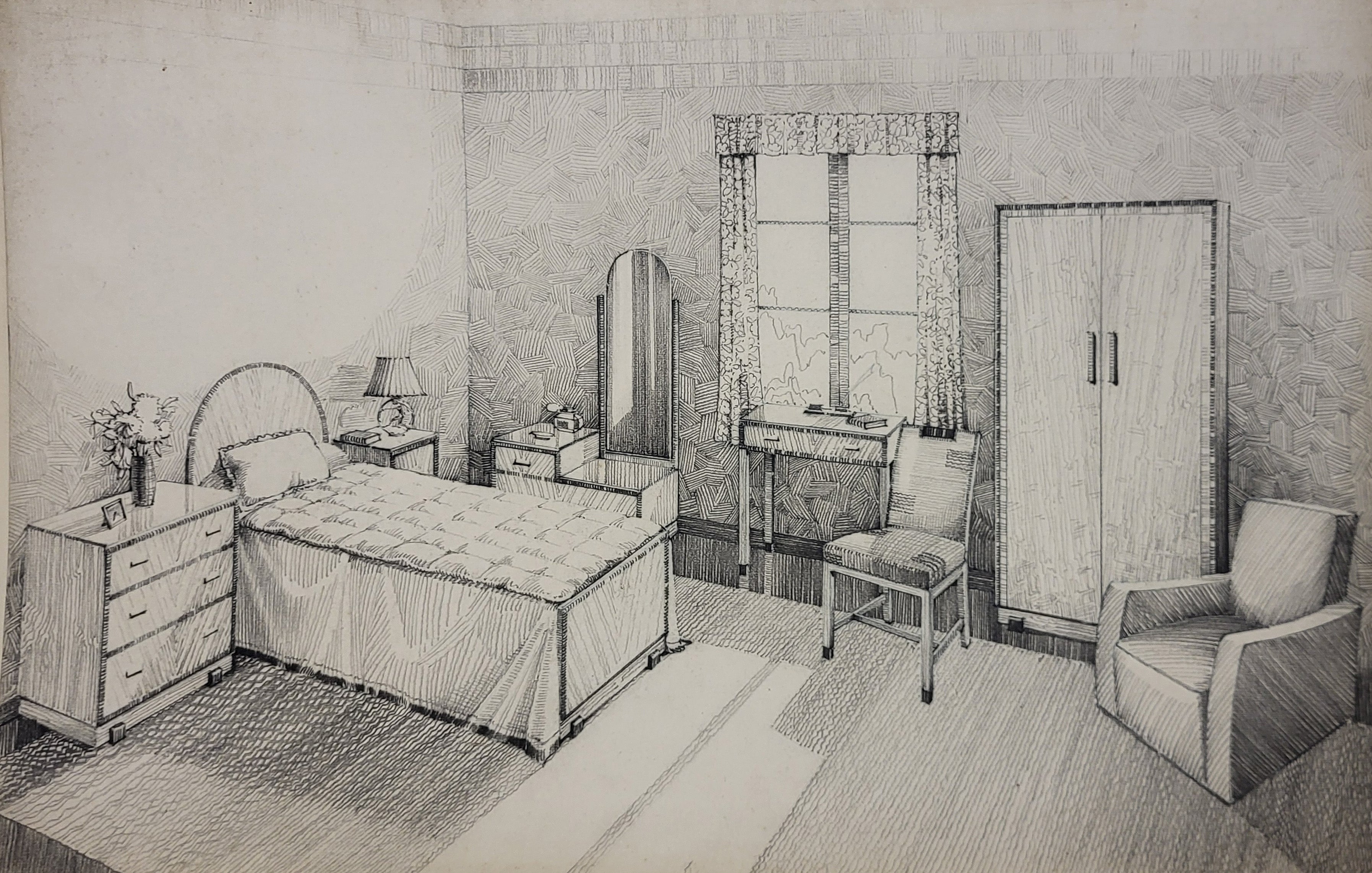 Maple & Co - Bedroom Interior Design, c. 1920