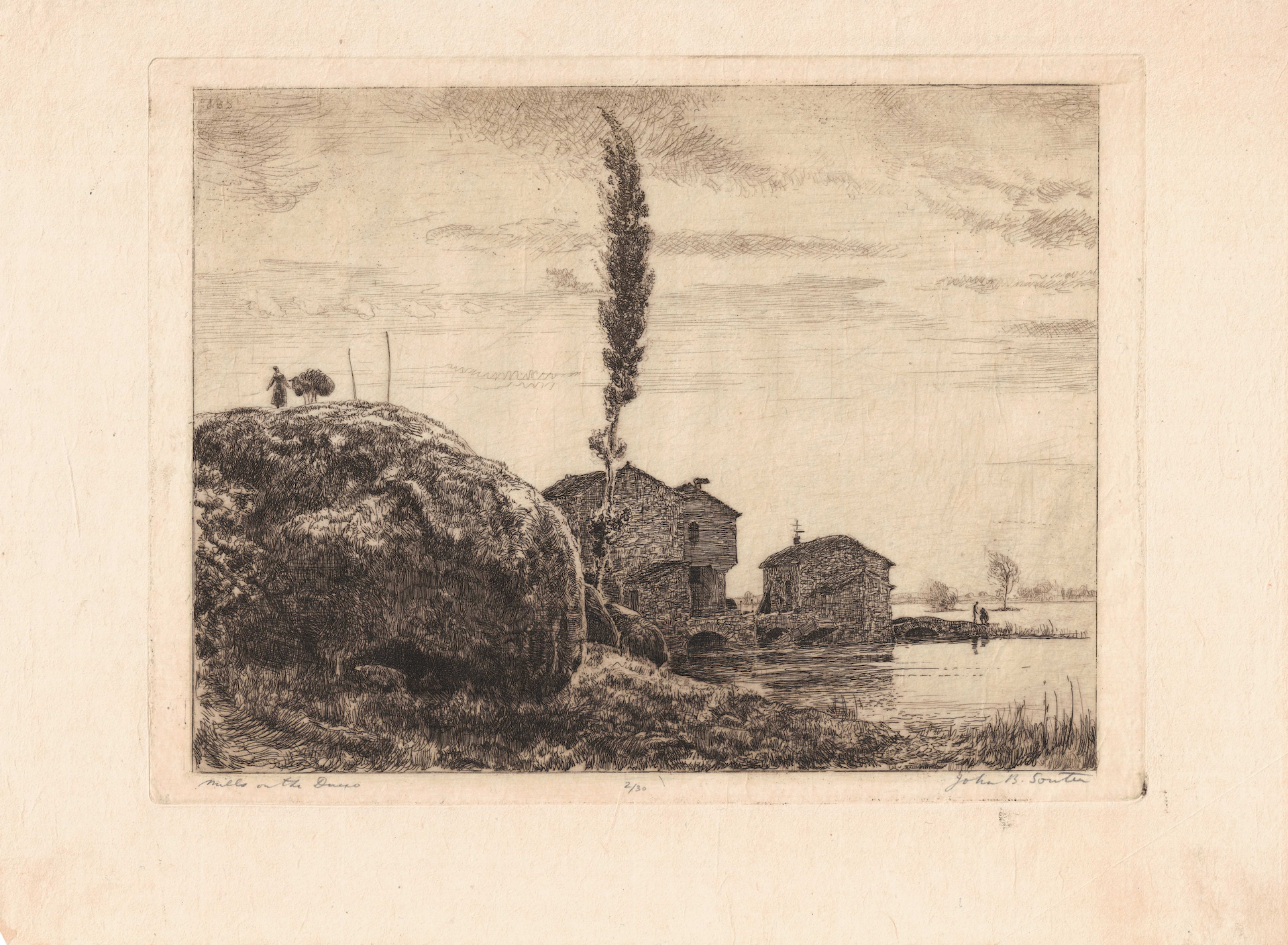 Souter, John Bulloch (1890-1972) - Mill on the Downs, c. 1925