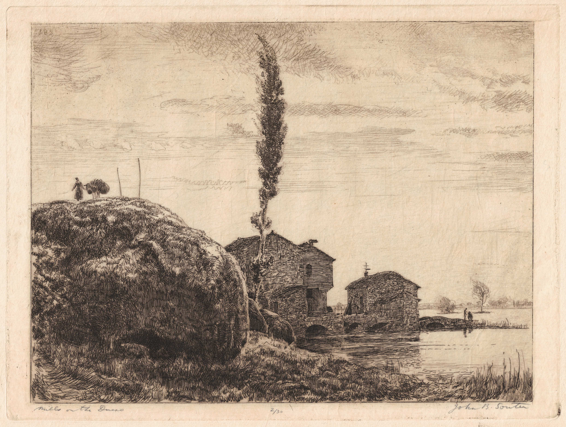 Souter, John Bulloch (1890-1972) - Mill on the Downs, c. 1925