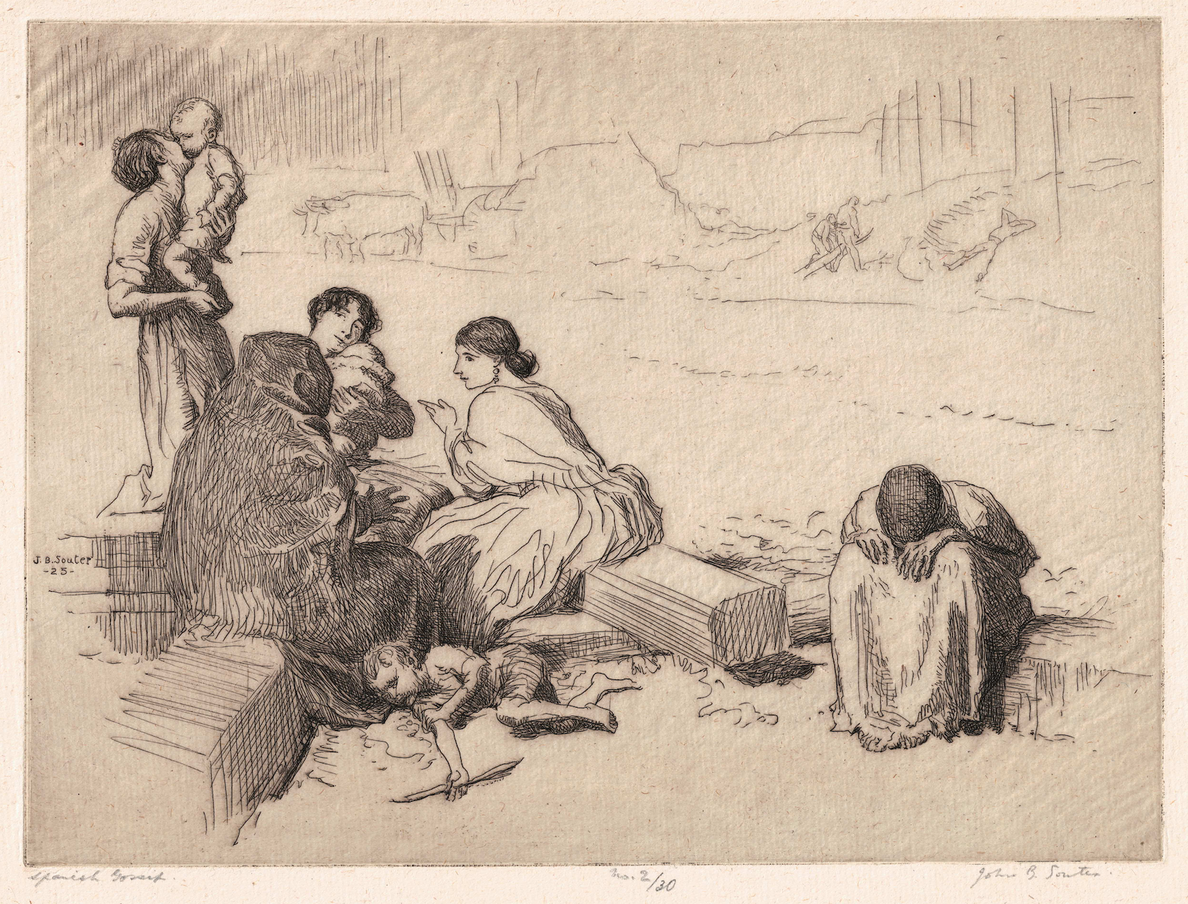 Souter, John Bulloch (1890-1972) - Spanish Gossip, c. 1925