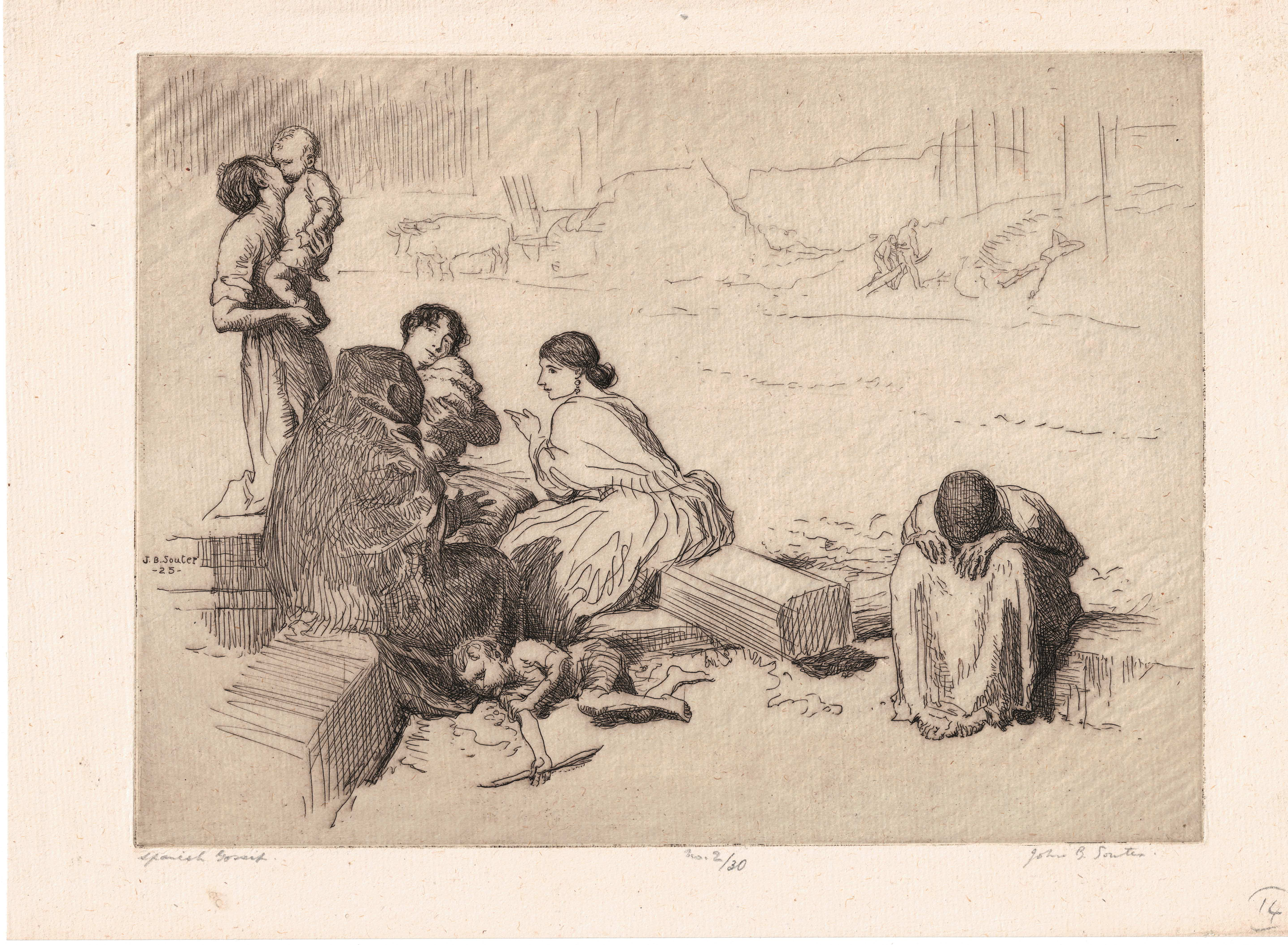 Souter, John Bulloch (1890-1972) - Spanish Gossip, c. 1925