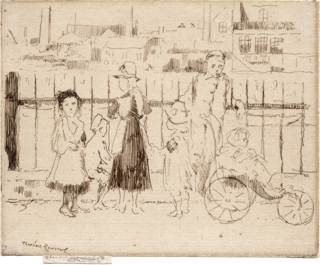 Events Over the Railings, Chelsea Embankment