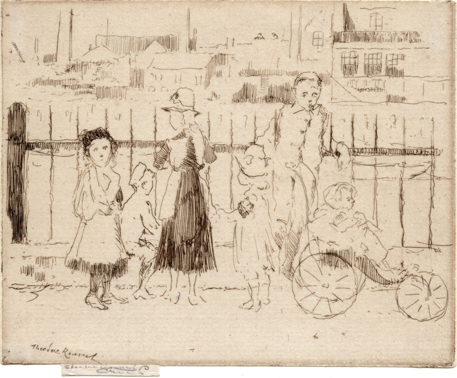 Events Over the Railings, Chelsea Embankment