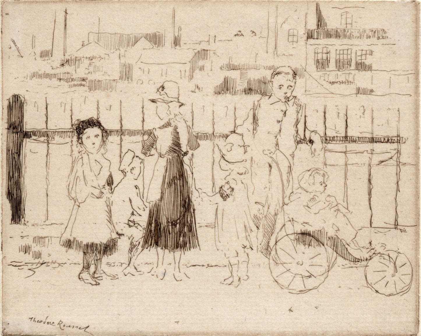 Events Over the Railings, Chelsea Embankment