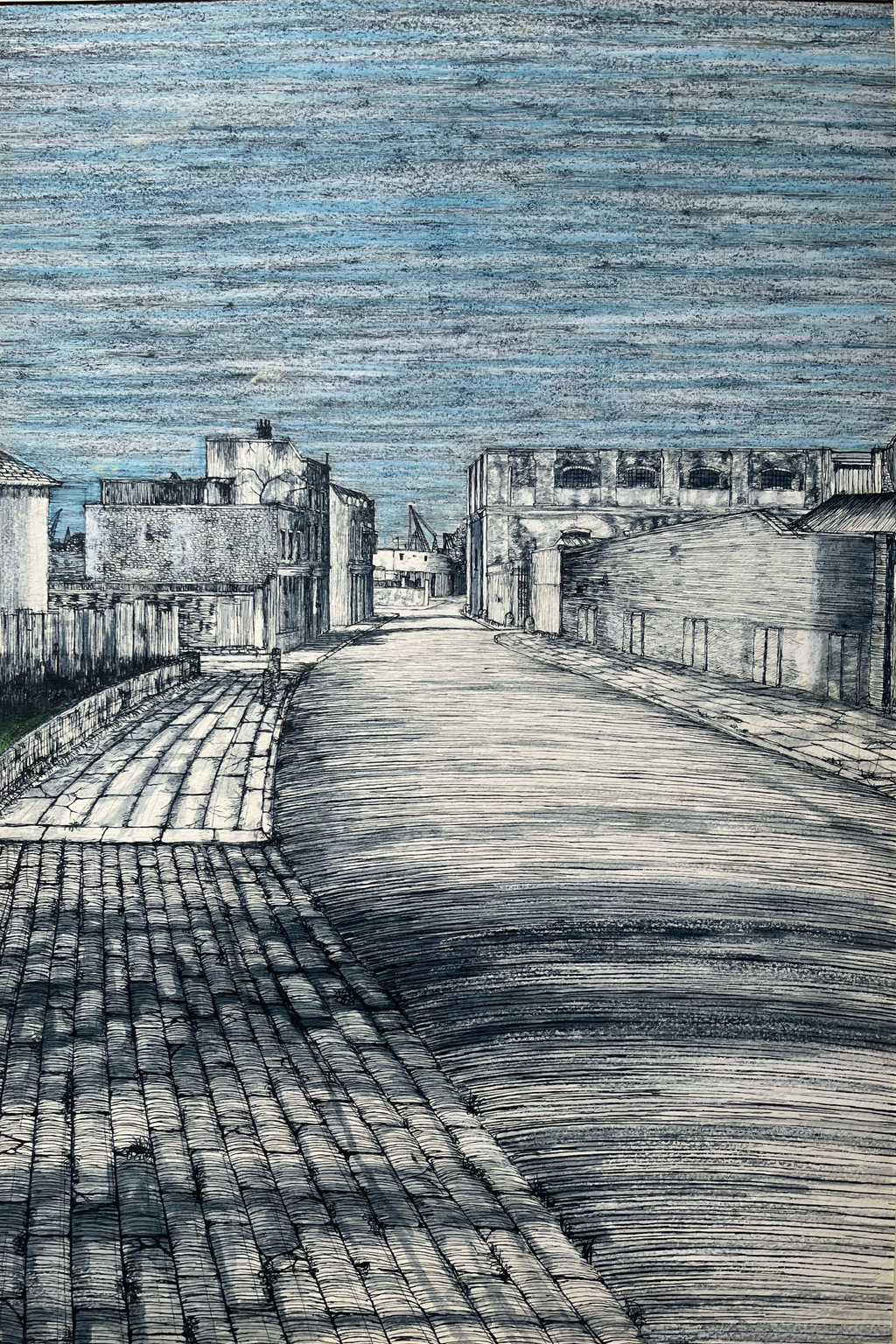Huson, Eric (b. 1930) - Street Near the Docks: Poplar (1962)