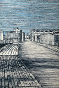 Huson, Eric (b. 1930) - Street Near the Docks: Poplar (1962)