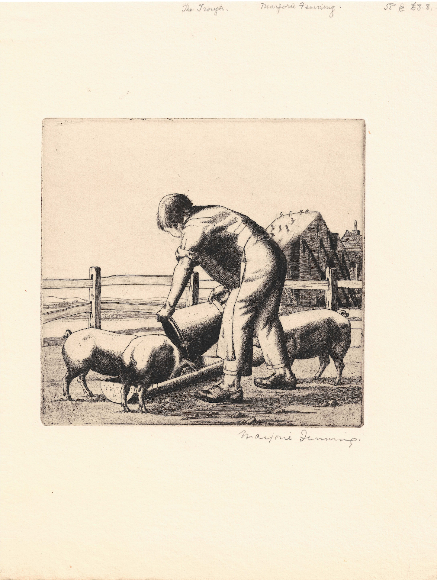Jennings, Majorie (1905-1996) - The Trough, c. 1925