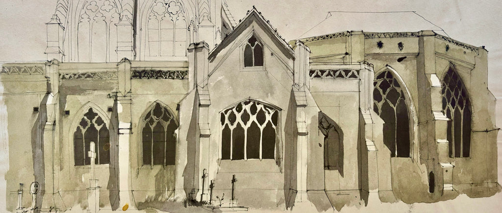 Bartram, Harold (1928 - 2022) - Wells Cathedral (South Apse), c. 1955.