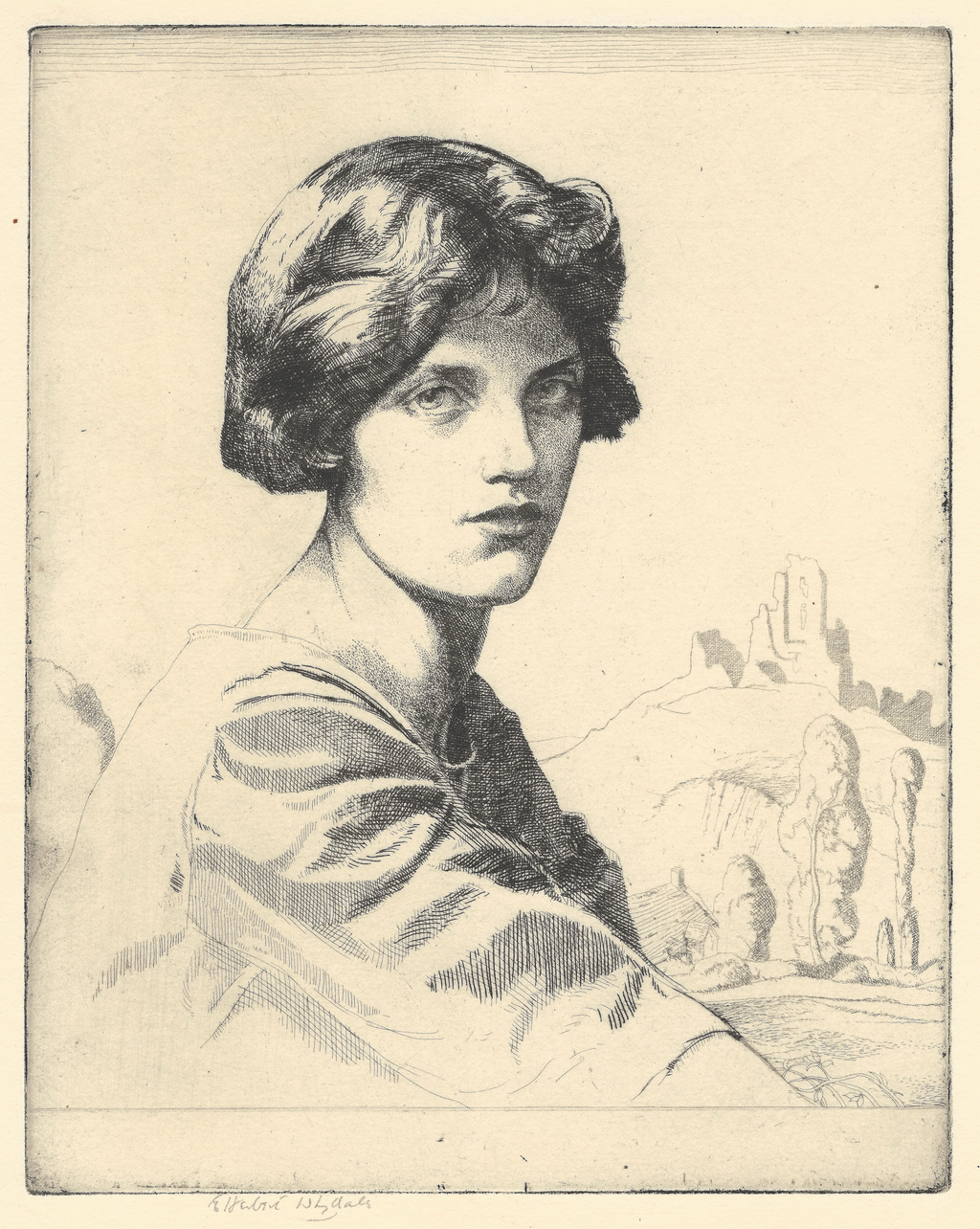Whydale, Ernest Herbert (1886-1949) - Head of a Girl, c. 1920