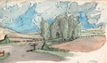 Holt, Michael - The Thicket (with sketch of cat on verso), c. 1951
