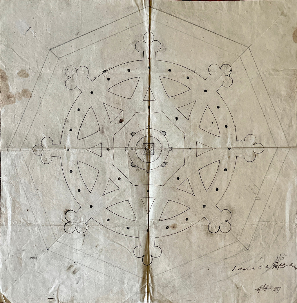Howman, Rev. George - Scroll Work and Cross for Font Cover Decorated, 1847